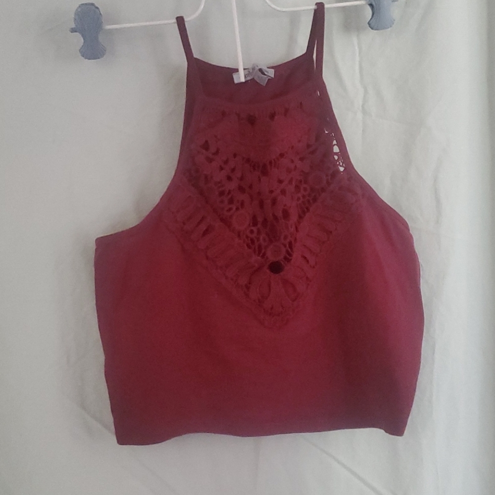 Burgundy crop top